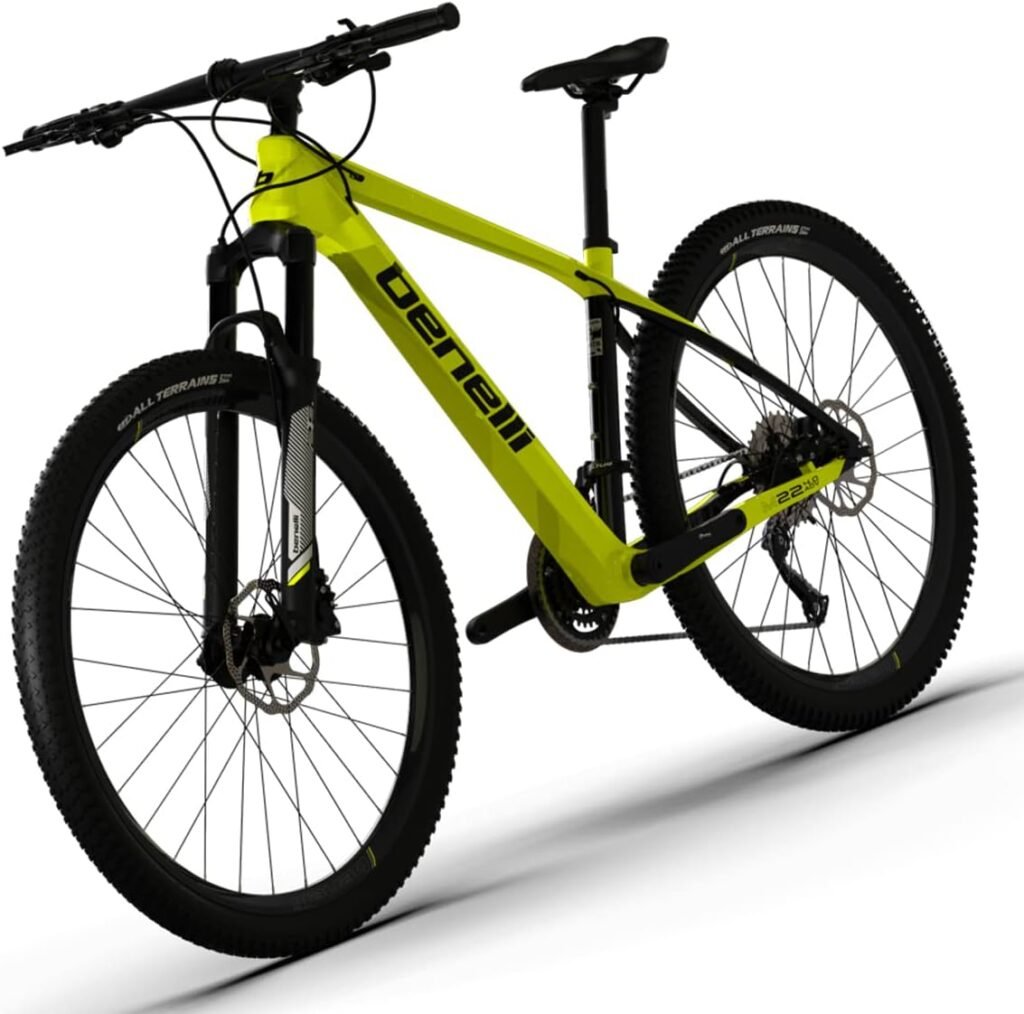 Benelli Bike 29 Carbon Mountain 18 Speed, Brake Disc, Light-Weight Hardtail Frame (Large, Yellow Black) M22 4.0 ADV 29 CARB