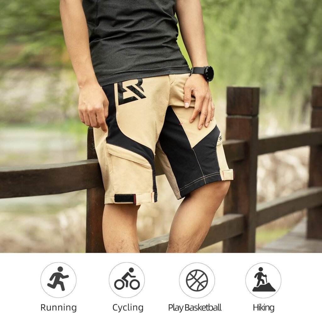 ROCKBROS Mountain Bike Shorts MTB Bike Shorts for Men Padded Mountain Bike Shorts